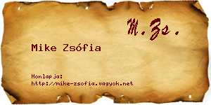 Mike Zsófia névjegykártya