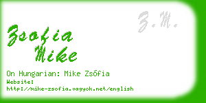 zsofia mike business card